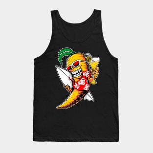 Carrot surfer on holiday Tank Top